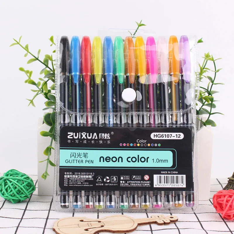 12 Pcs Kid's Stationery School Supplies Writing Tool Highlighters 116634