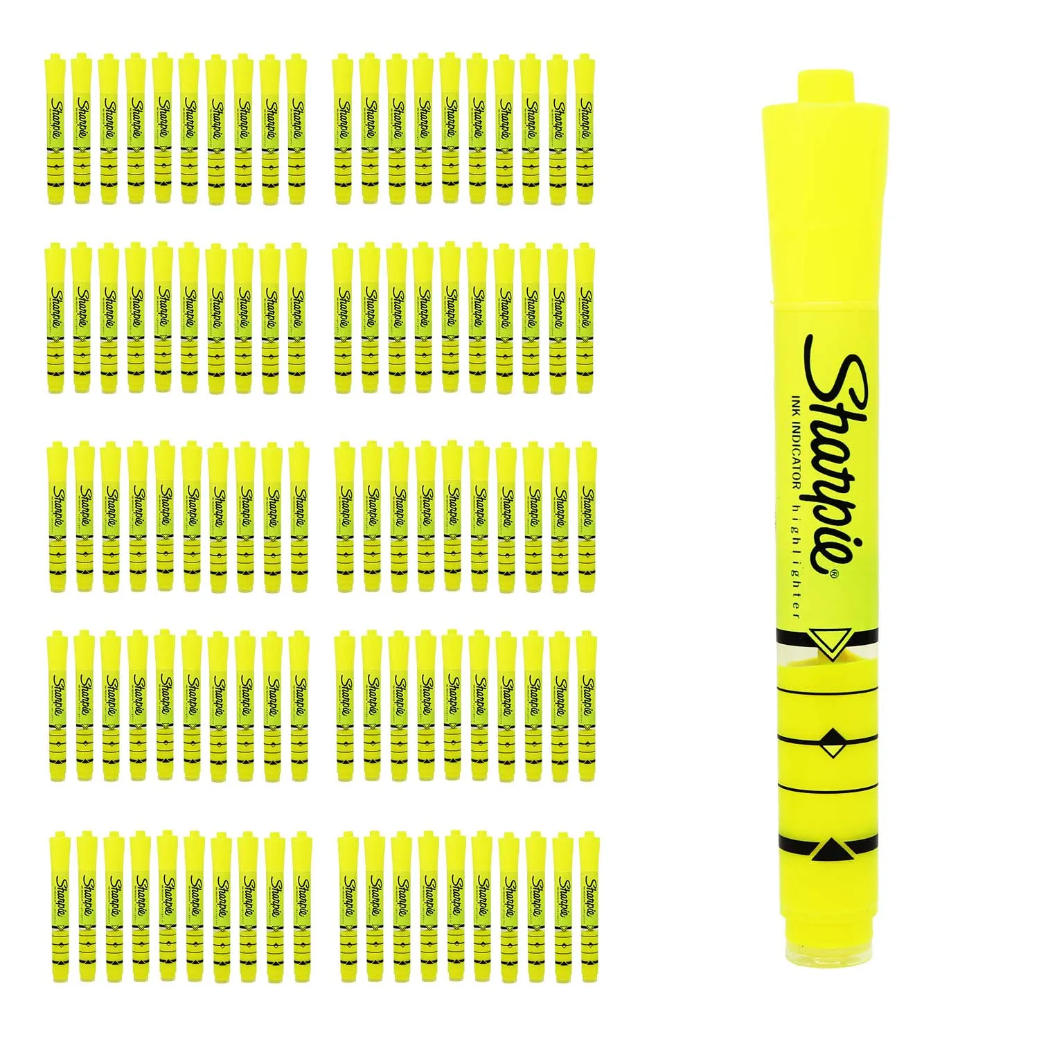 200 Ink Indicator Highlighters in Yellow - Bulk School Supplies Wholesale Case of 200 -Ink Indicator Highlighters