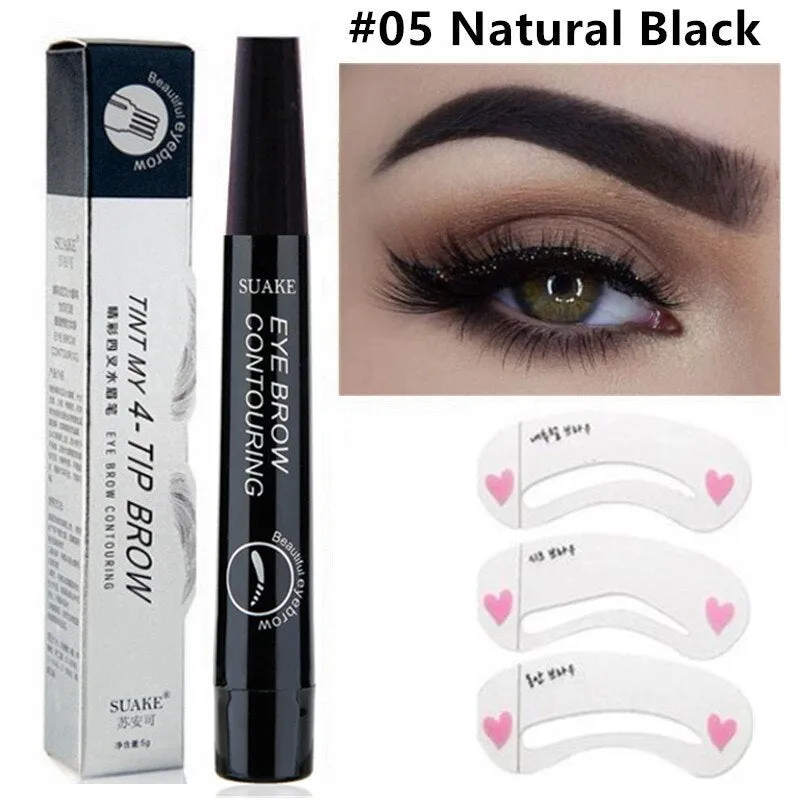 3D 5 Color Waterproof Natural Eyebrow Pencil