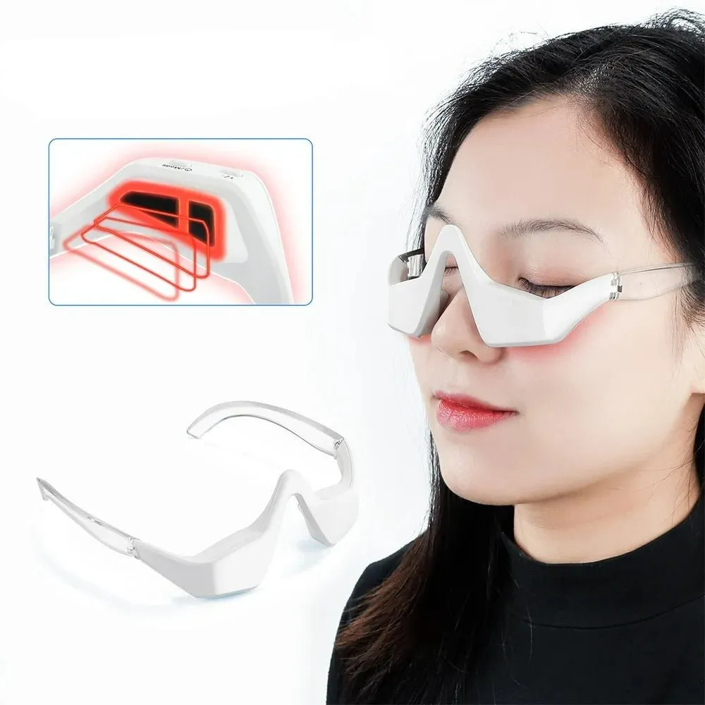 3D Micro-Current Pulse Eye Massager with Red Light - Relieves Dark Circles, Removes Wrinkles, Anti-Ageing