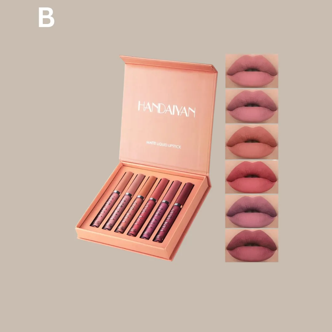 6 Pcs set Liquid Lipstick