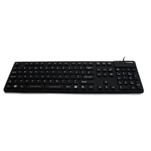 AccuMed 105 Medical/Industrial Waterproof Black Keyboard