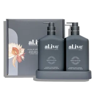 Al.ive Wash & Lotion Duo   Tray | Coconut & Wild Orange