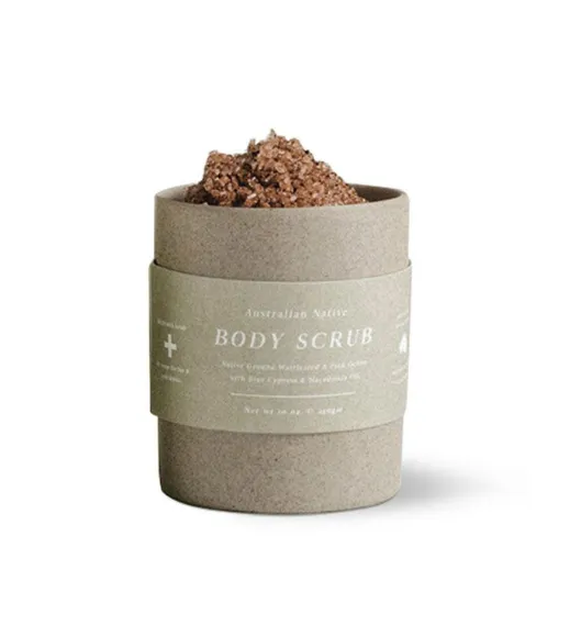 AS Body Scrub Glass Jar Body Treatment Aust Native