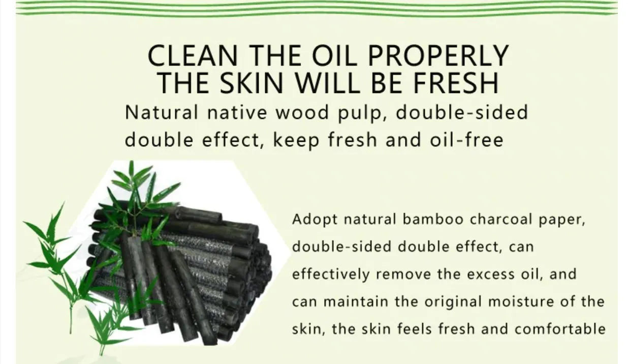 Bamboo Charcoal Oil Absorbent Paper Face Deep Cleanser