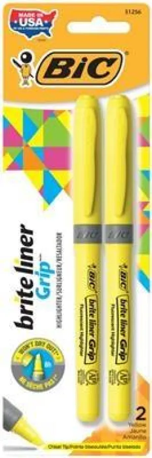 Bic Brite Liner Grip Highlighter 2 pack