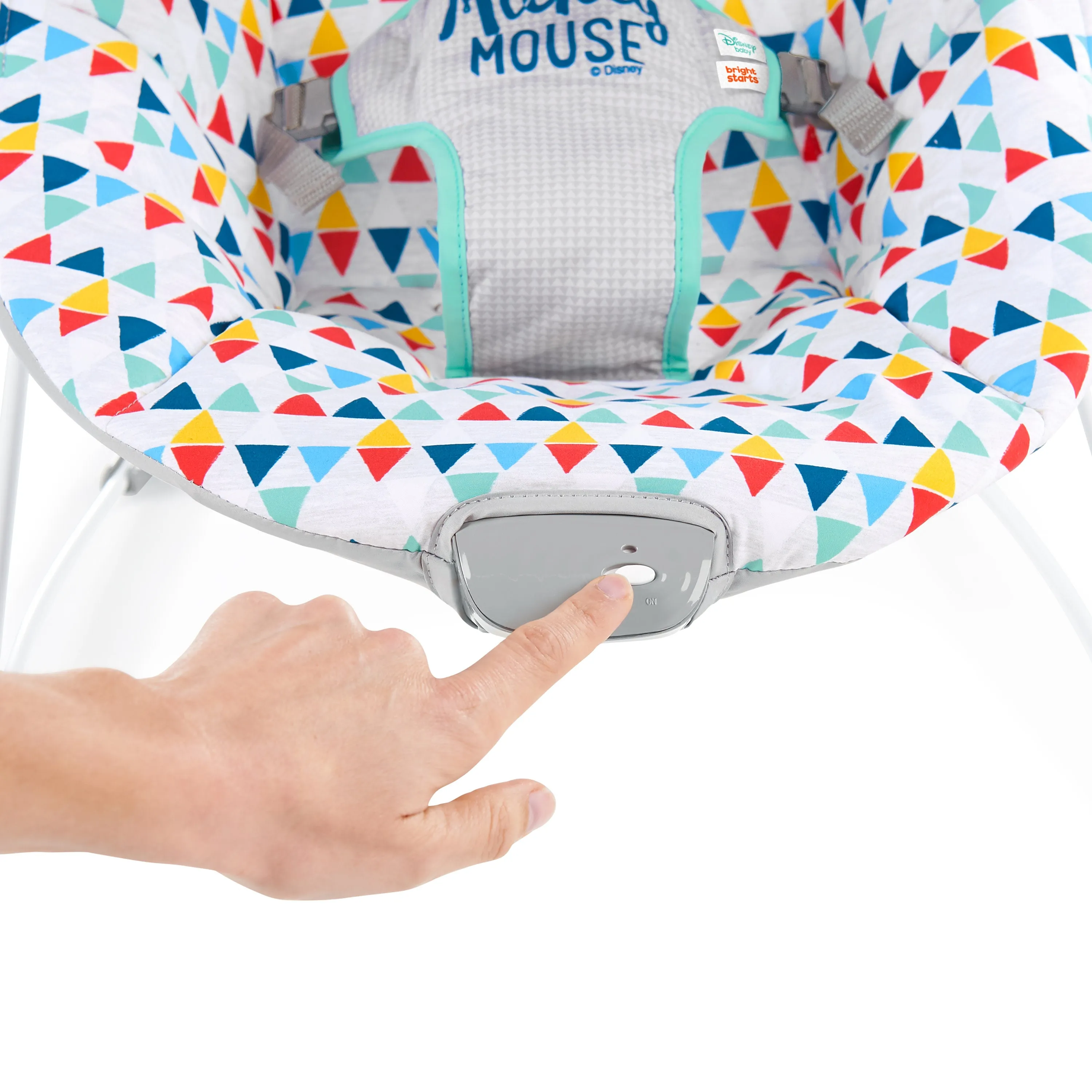 Bright Starts Disney Baby MICKEY MOUSE Happy Triangles Cradling Baby Bouncer