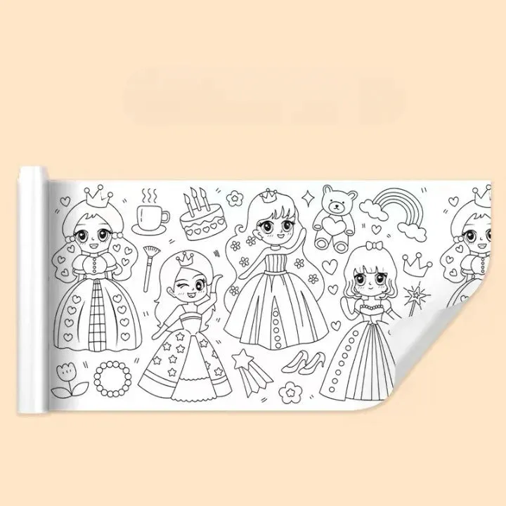 Childeren Coloring Drawing Painting Roll Sticker