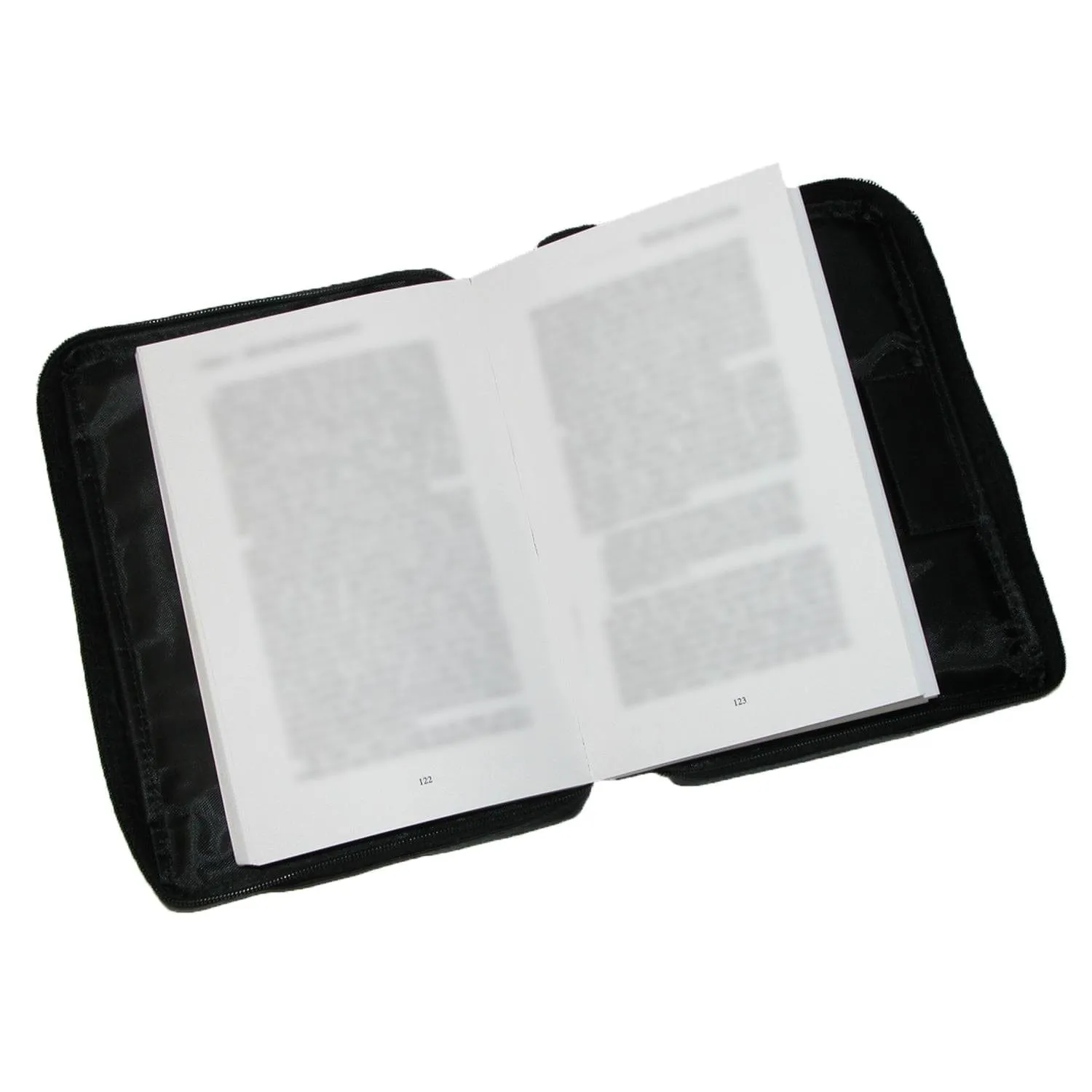 CTM® Leather Bible Cover Case with Zippered Pockets and Handle