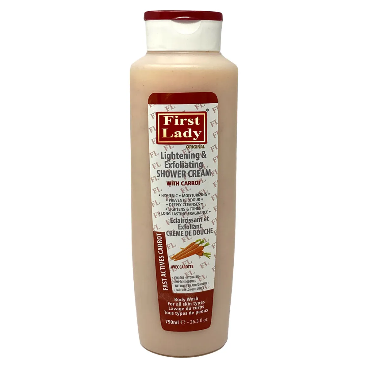 First Lady Lightening & Exfoliating Shower Cream With CARROT