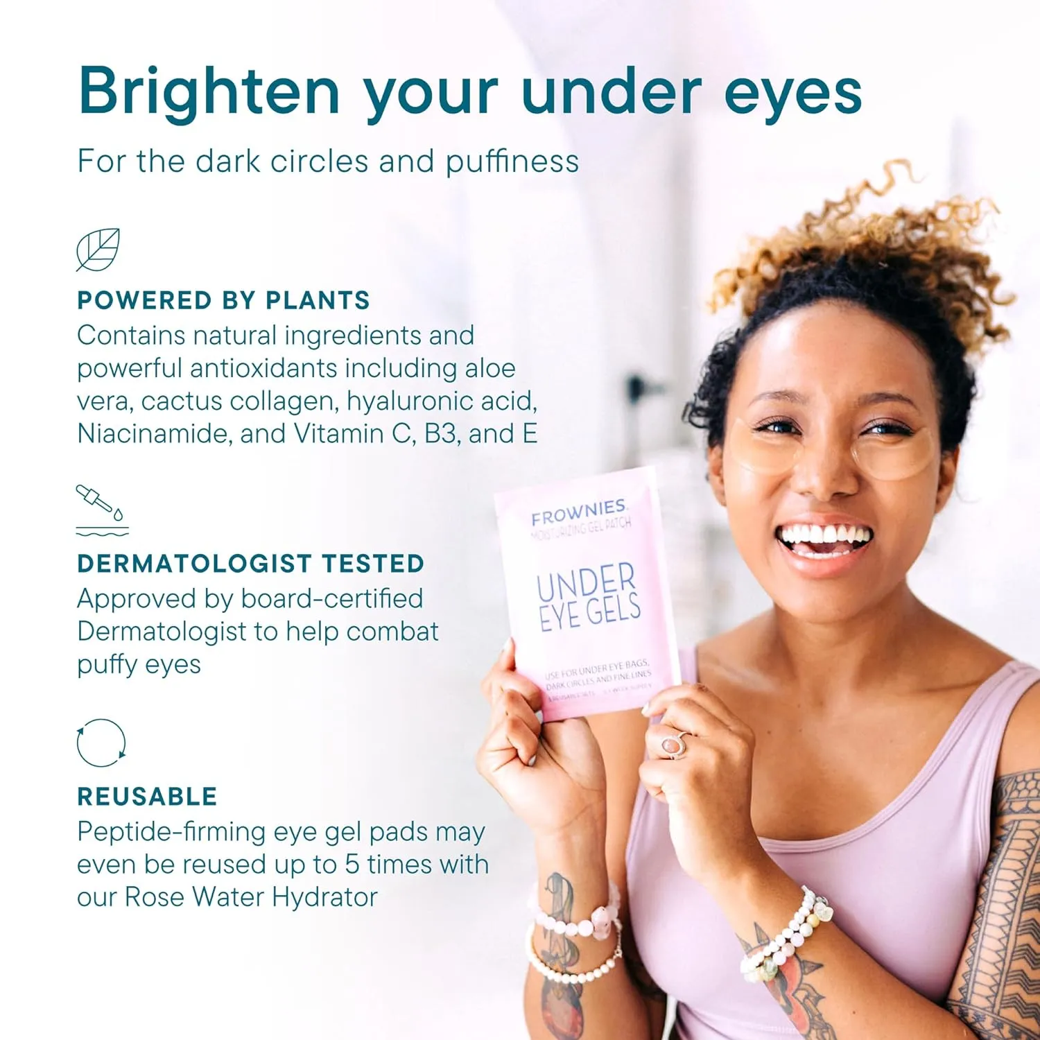 Frownies Under Eye Gel Patches for Puffy Eyes