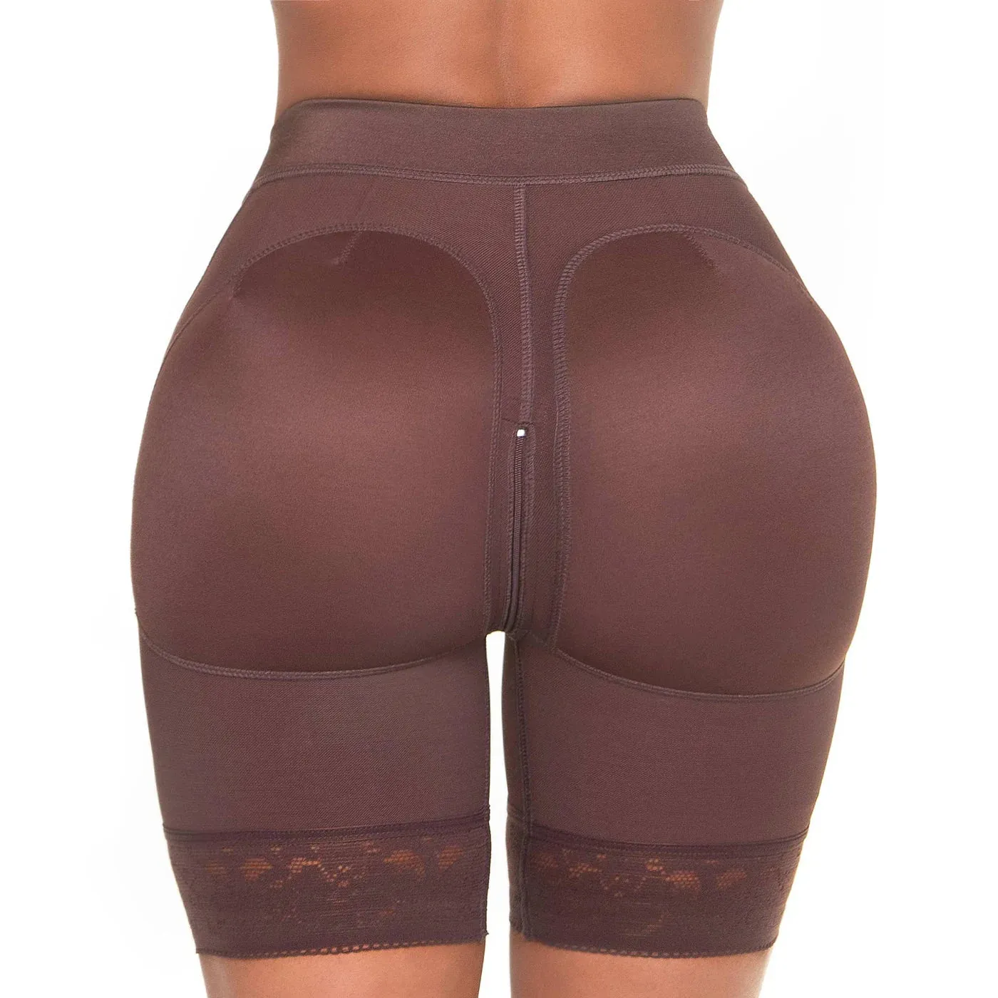 MARIAE SPD0530 Fajas Colombianas Low Rise Shapewear Shorts with Zippered Crotch High Compression