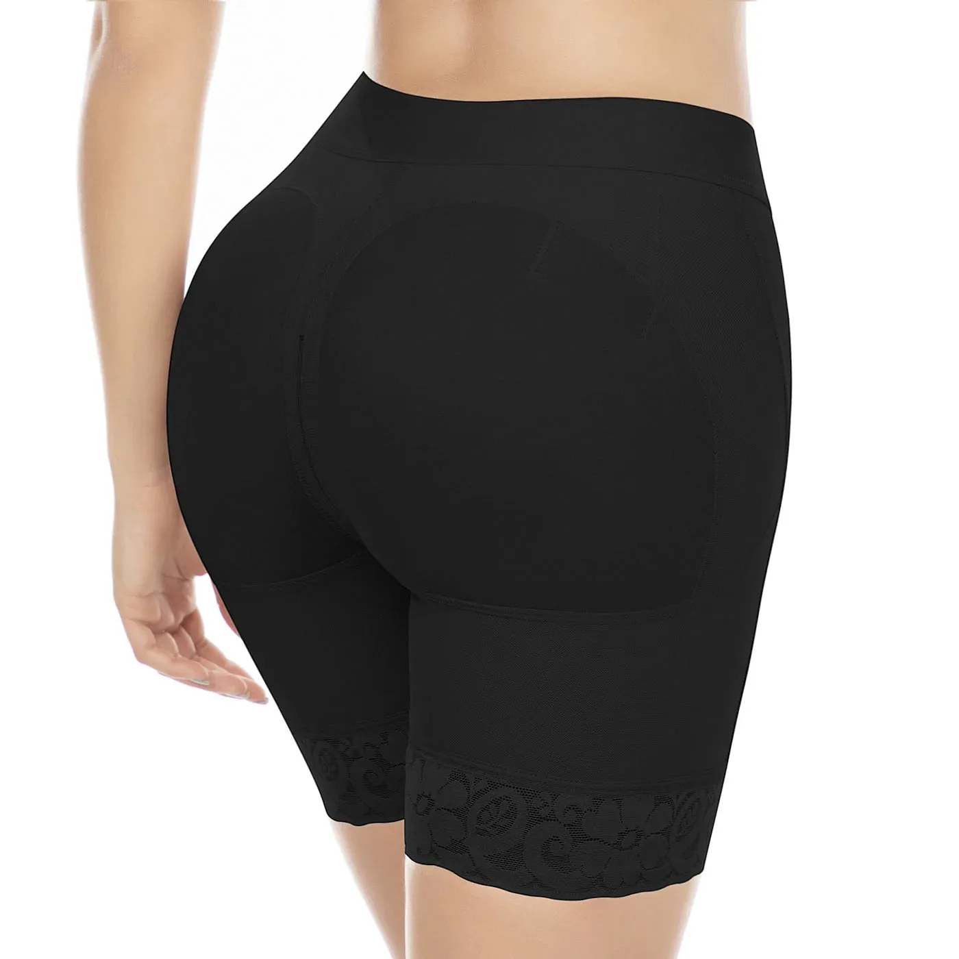 MARIAE SPD0530 Fajas Colombianas Low Rise Shapewear Shorts with Zippered Crotch High Compression