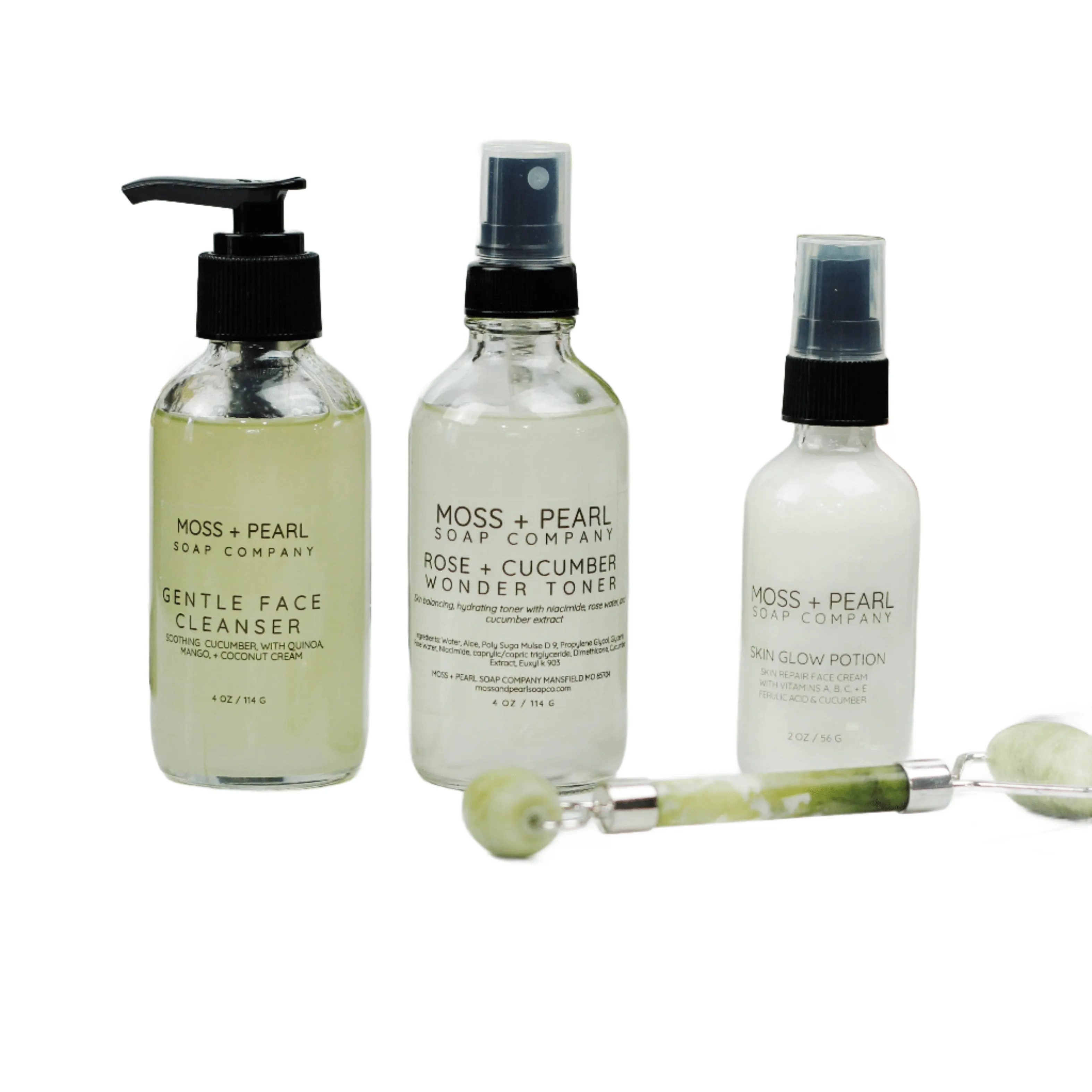 Moss   Pearl Soap Company- Natural Hydrating Facial Skincare Gift Set