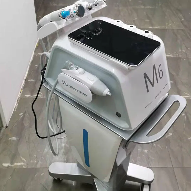 Newest Intelligent 6 IN 1 Facial Hydra Oxygen Microdermabrasion Deep Skin Cleaning Skin Rejuvenation Beauty Machine H2O2