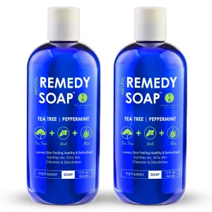 Remedy Soap Pack Of 2, Helps Wash Away Body Odor, Sooth Athletes Foot, Ringworm,