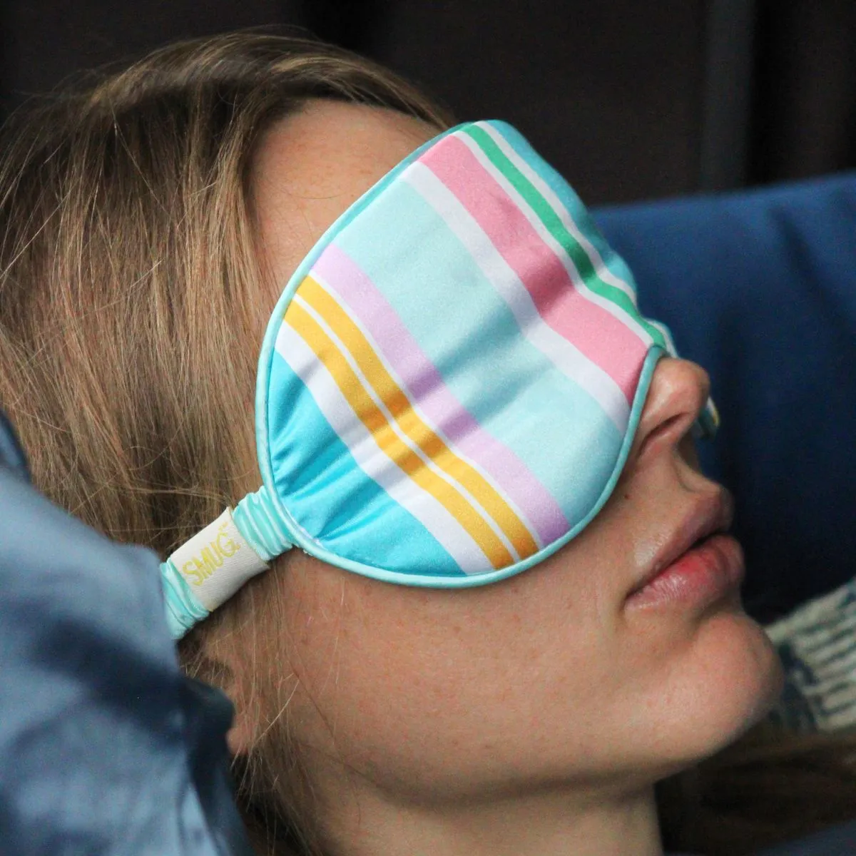 Satin Sleep Mask - Bold Stripe Print