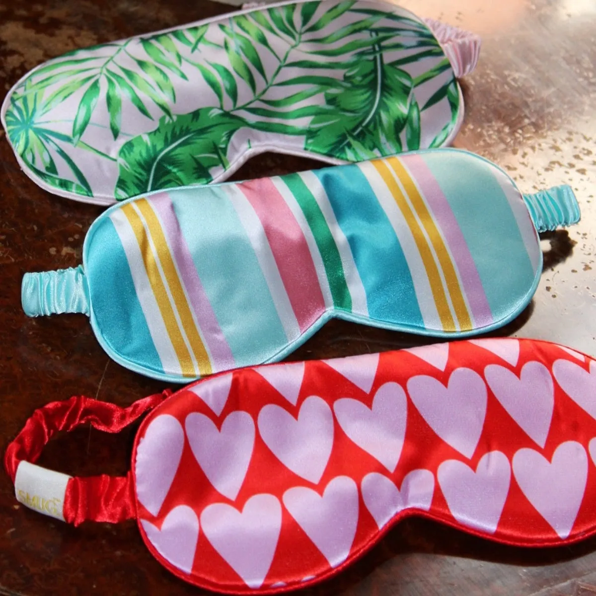 Satin Sleep Mask - Bold Stripe Print