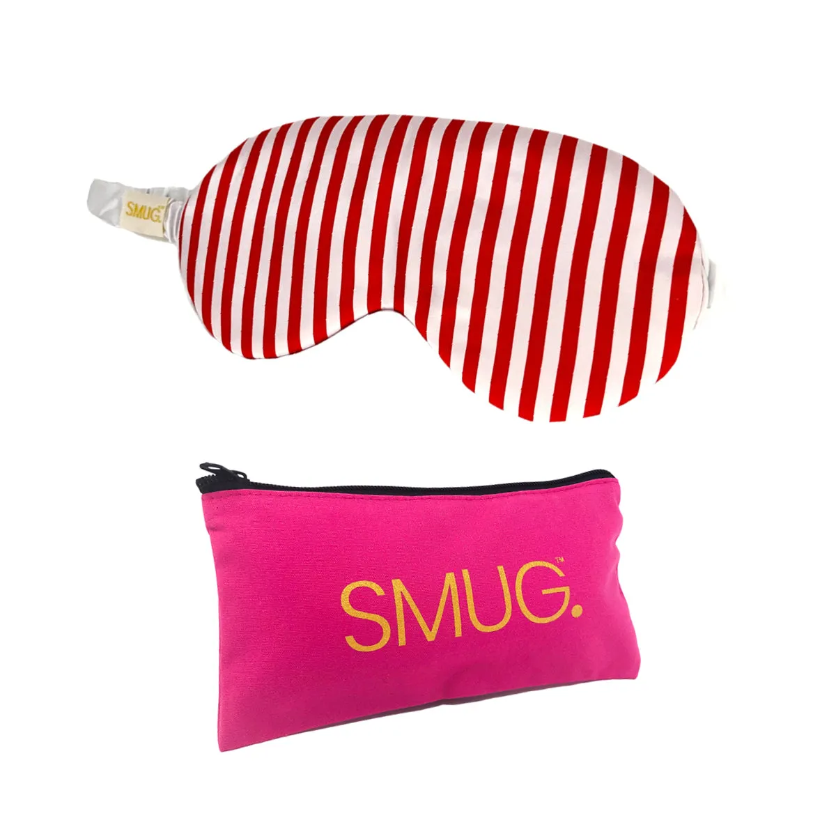 Satin Sleep Mask - Candy Cane Print