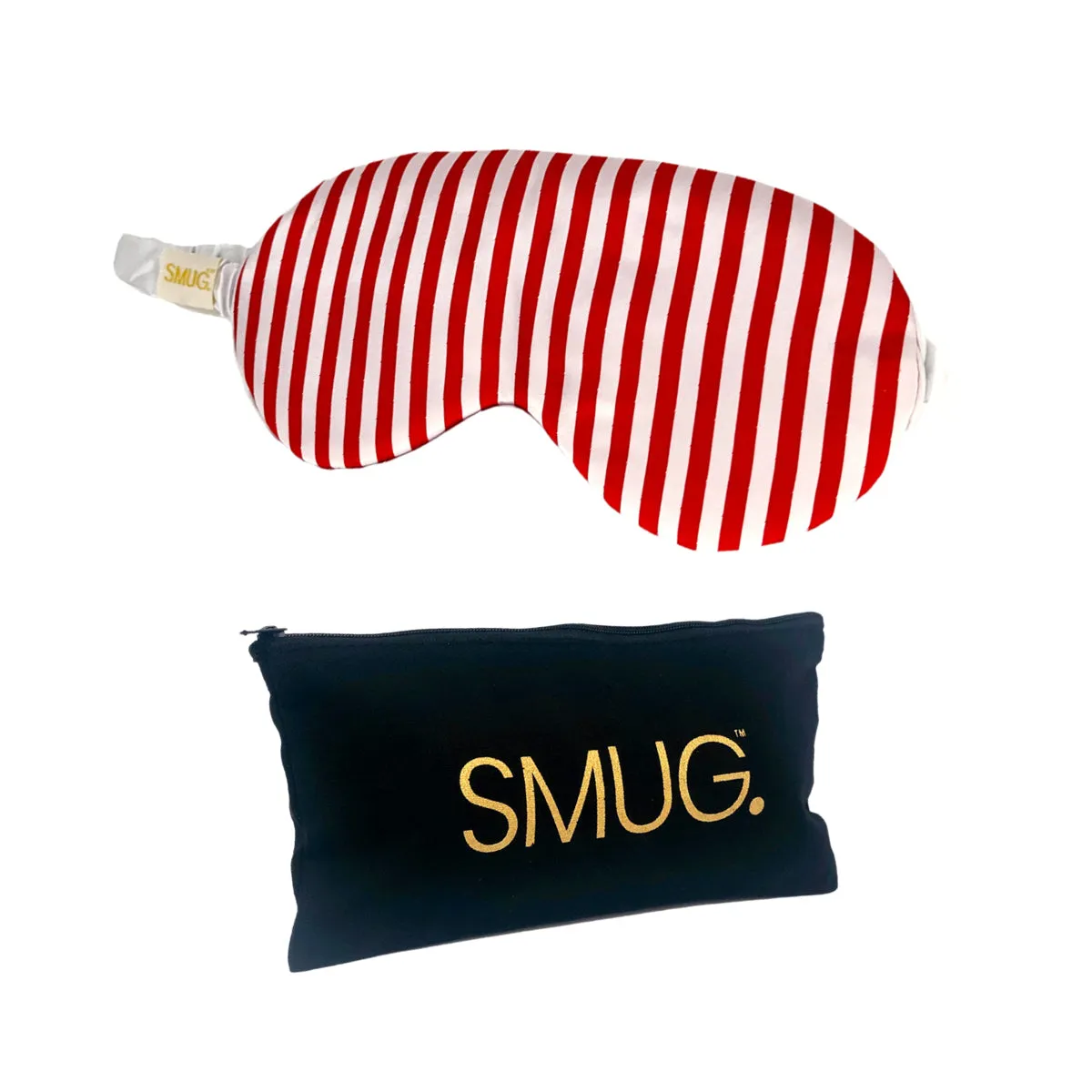 Satin Sleep Mask - Candy Cane Print