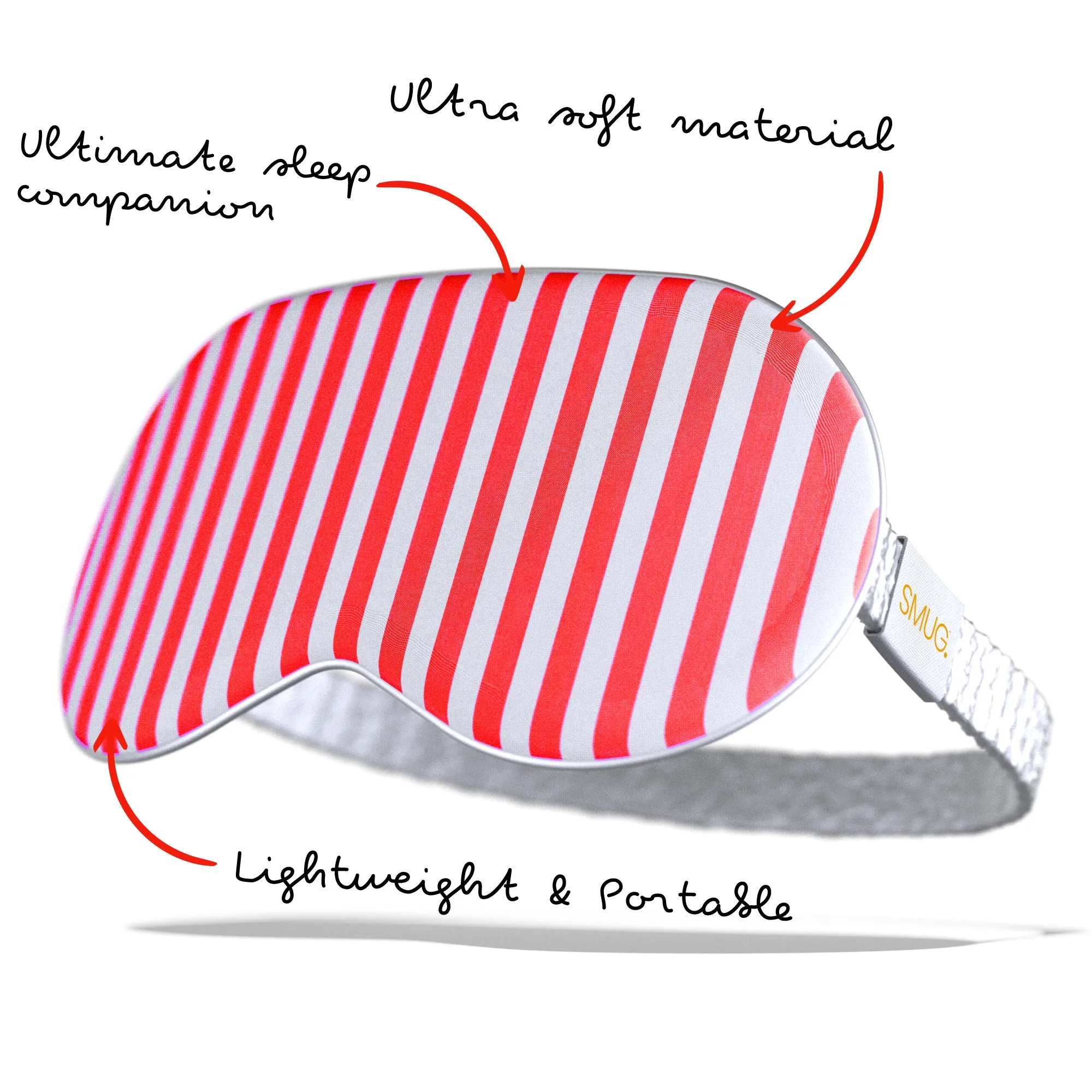 Satin Sleep Mask - Candy Cane Print