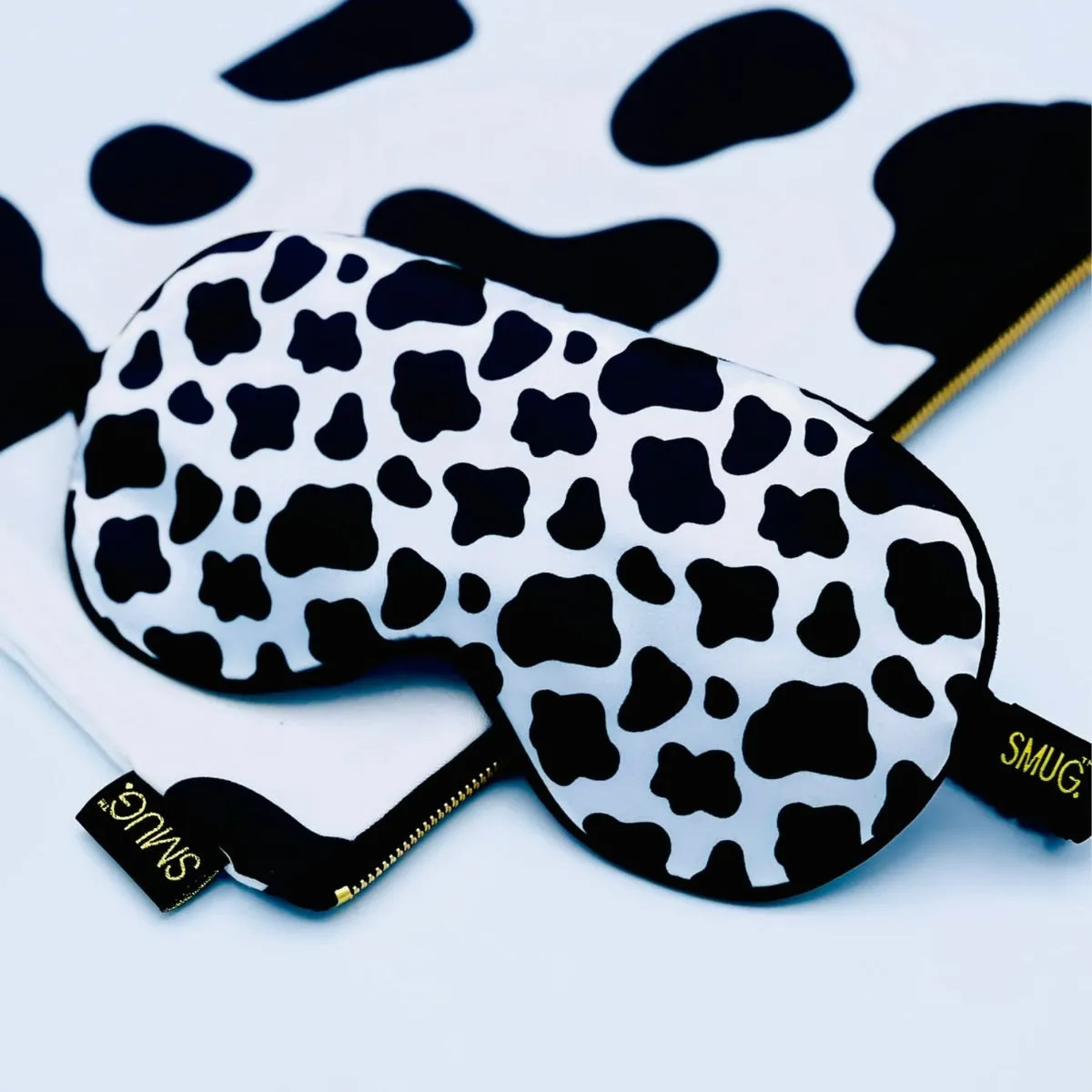 Satin Sleep Mask - Cow Print