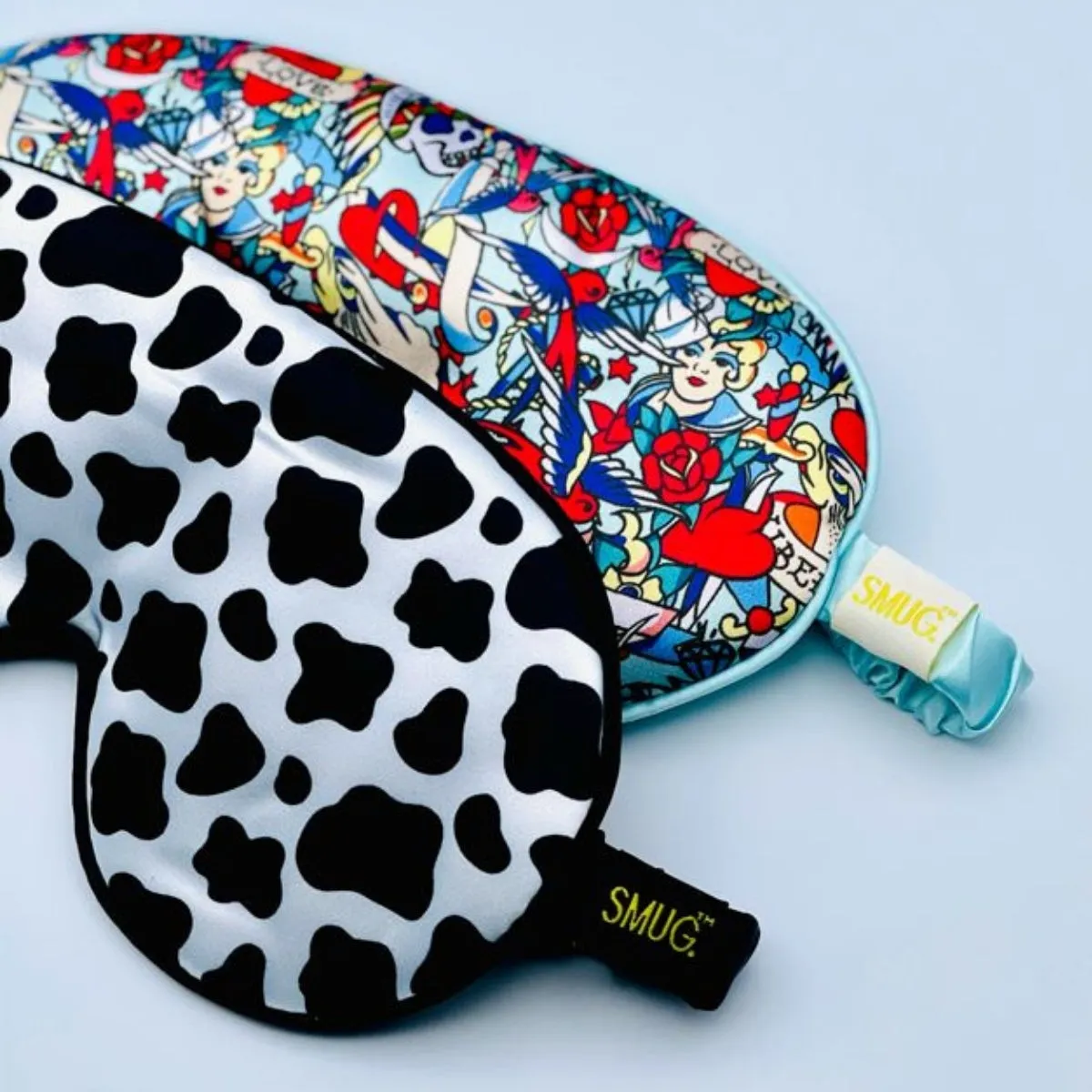 Satin Sleep Mask - Cow Print