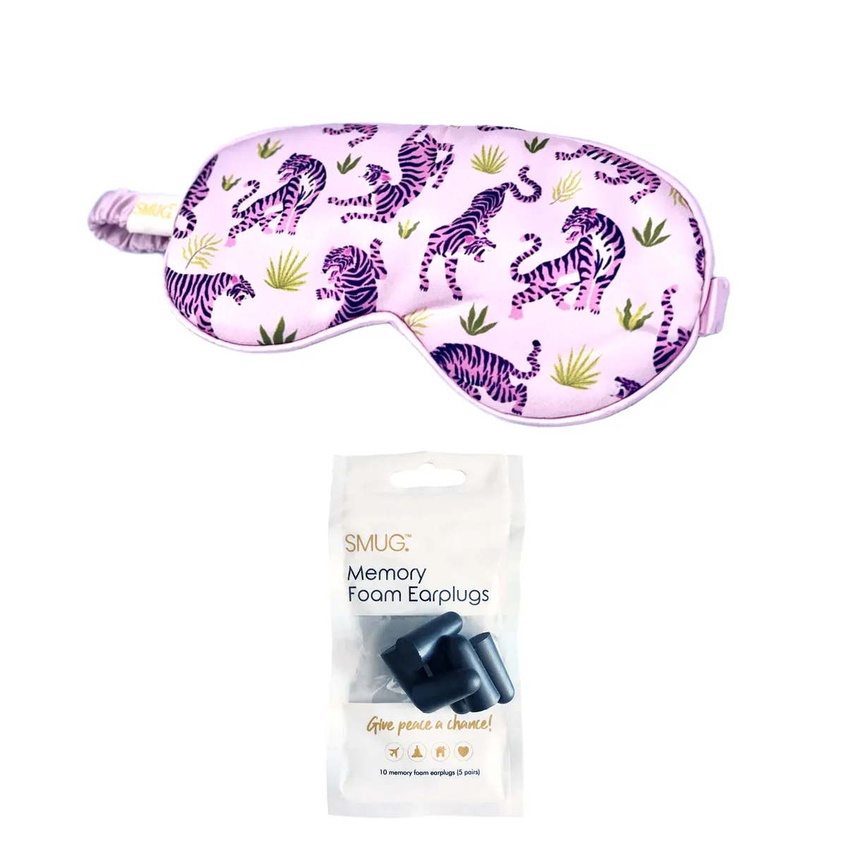 Satin Sleep Mask - Pink Tiger