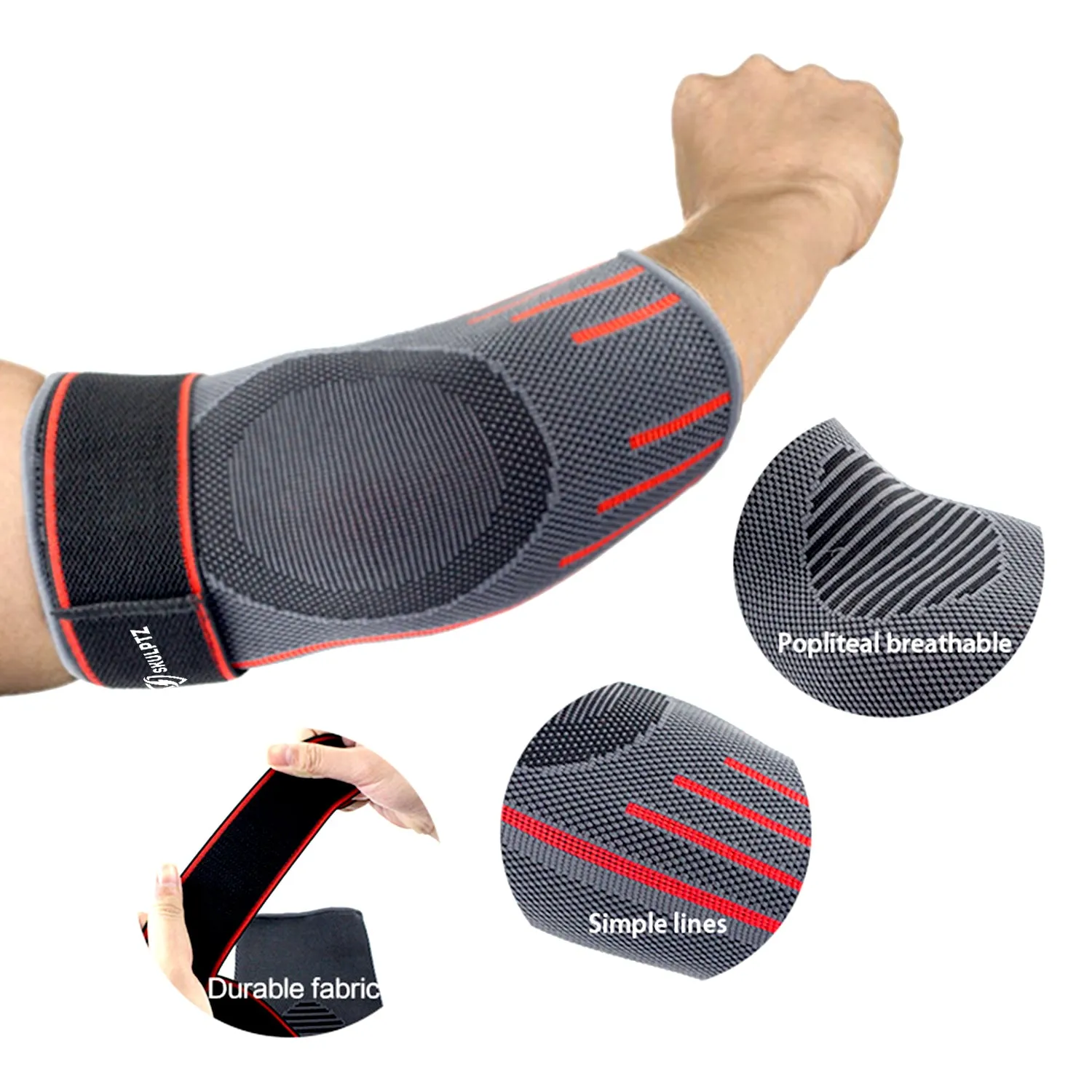 U-BRIX Elbow Compression With Biceps Adjustable Strap