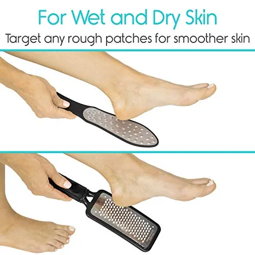 Vive Foot File (3 Pack) - Callus Remover Pedicure Tool Kit