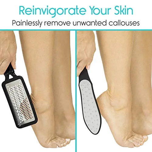 Vive Foot File (3 Pack) - Callus Remover Pedicure Tool Kit