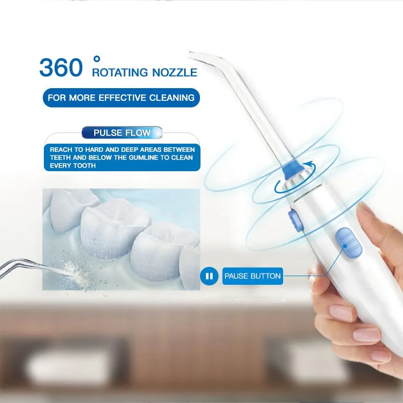 Waterpulse 12 Pressures Oral Irrigator IPX7 Portable Water Jet Flosser 800ML Water Tank Teeth Cleaner SPA Water Flosser 5pcs Tip 0ral irrigator