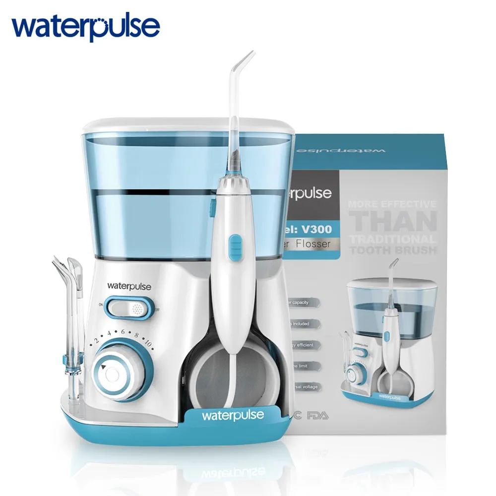 Waterpulse 12 Pressures Oral Irrigator IPX7 Portable Water Jet Flosser 800ML Water Tank Teeth Cleaner SPA Water Flosser 5pcs Tip 0ral irrigator