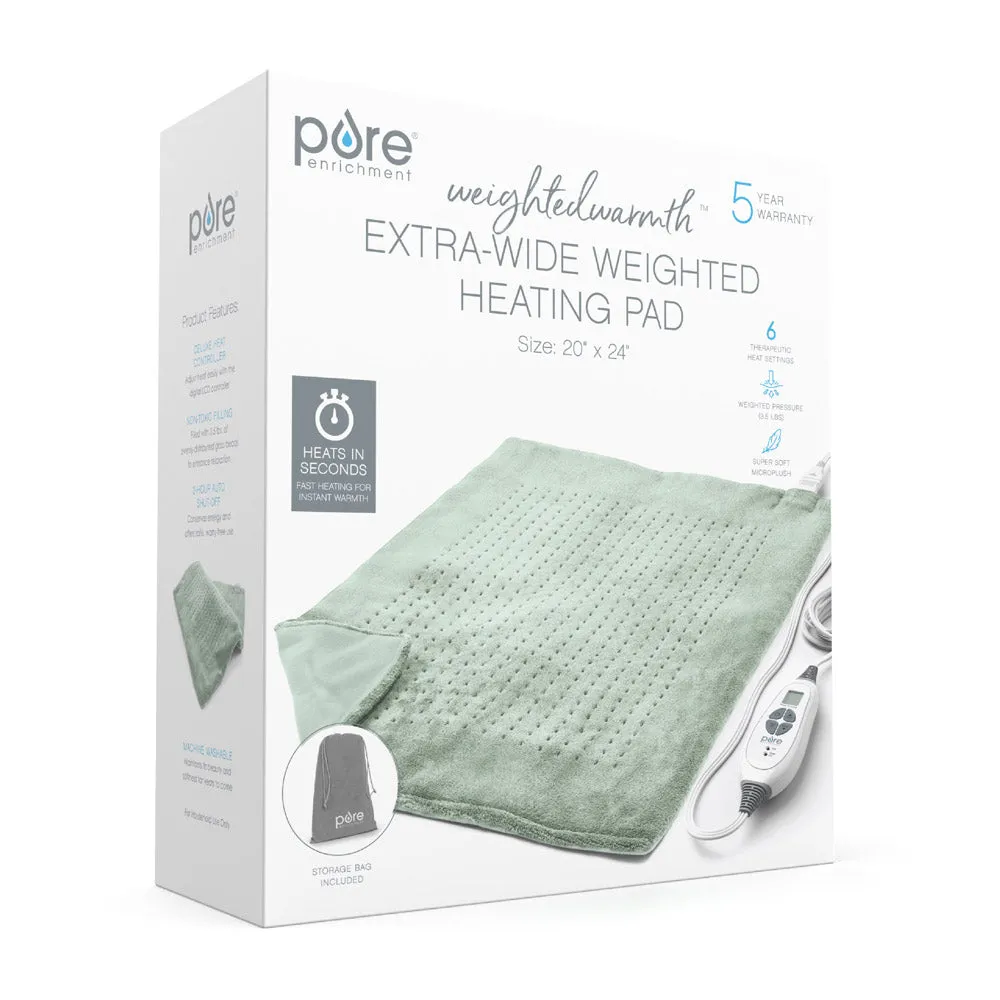 WeightedWarmth™ Extra-Wide Weighted Heating Pad