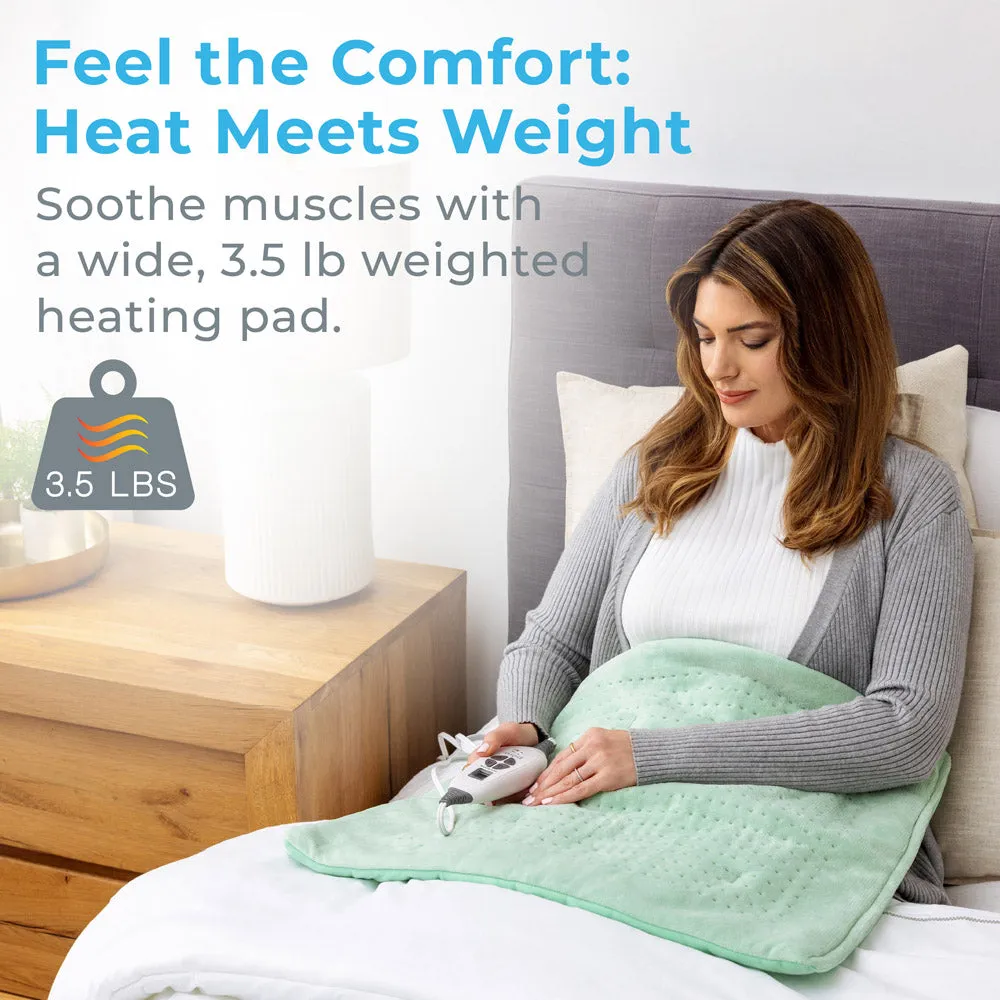 WeightedWarmth™ Extra-Wide Weighted Heating Pad