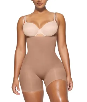 YIANNA Bodysuit for Women Tummy Control Shapewear Open Bust Mid-Thigh Sculpting Body Shaper