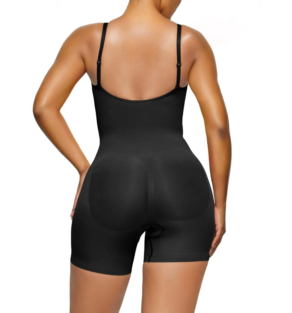 YIANNA Bodysuit for Women Tummy Control Shapewear Open Bust Mid-Thigh Sculpting Body Shaper